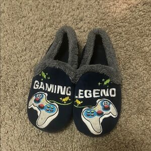 Kids Gaming Legend Slippers - Blue and Gray
